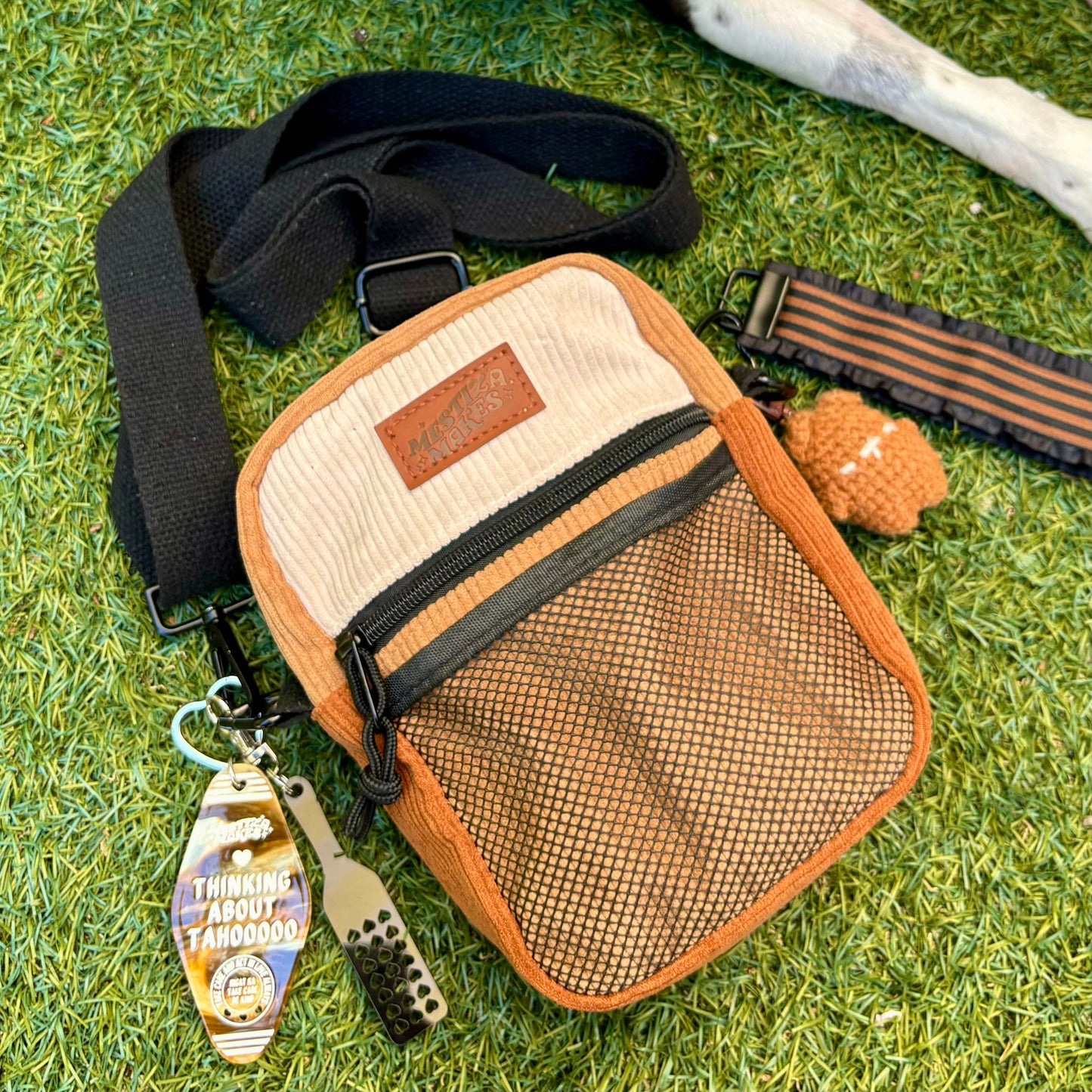 Brown Colorblock Sling Bag