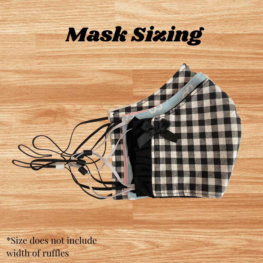 White and Red Hearts Face Mask