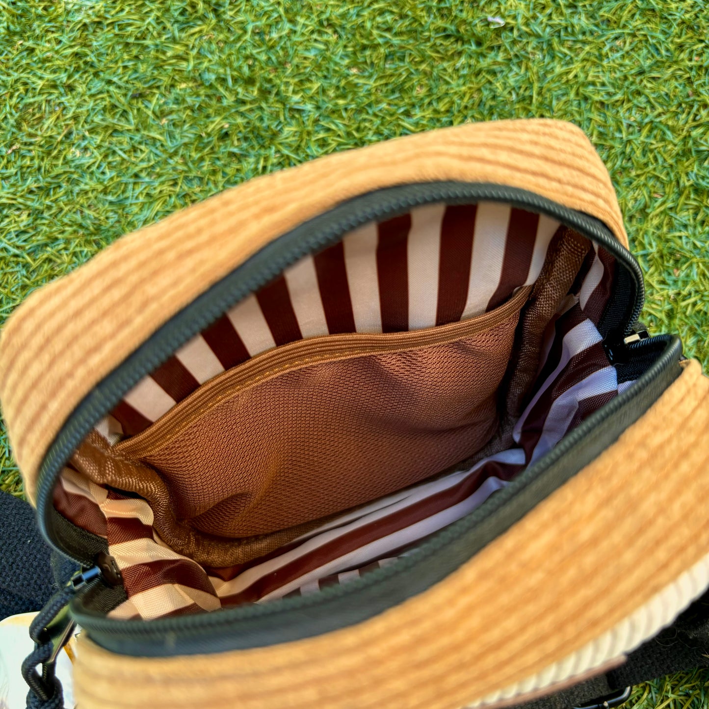 Brown Colorblock Sling Bag