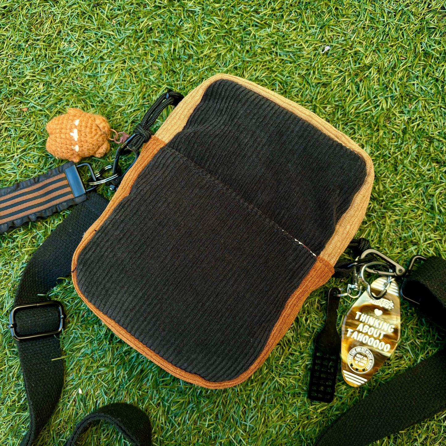 Brown Colorblock Sling Bag