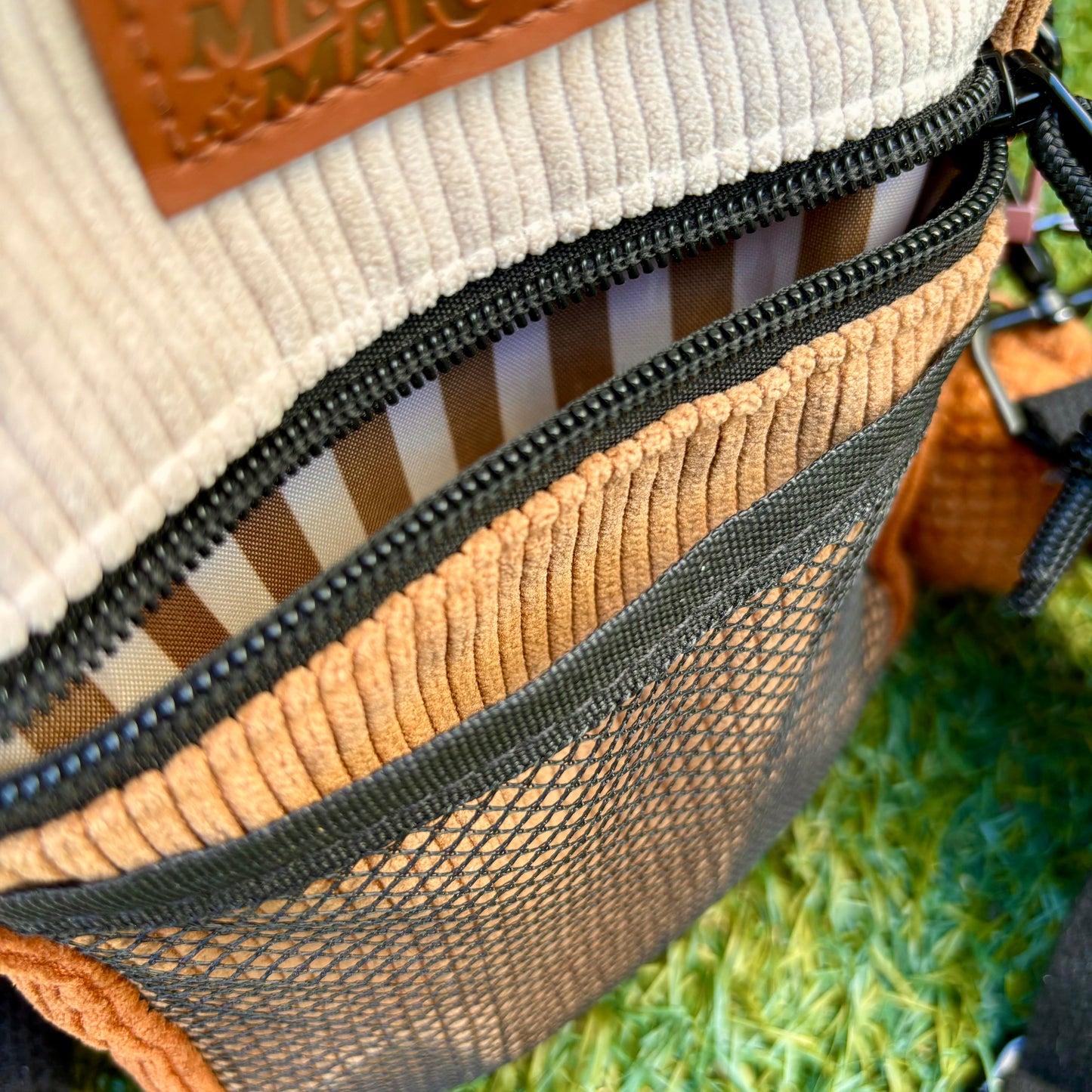Brown Colorblock Sling Bag