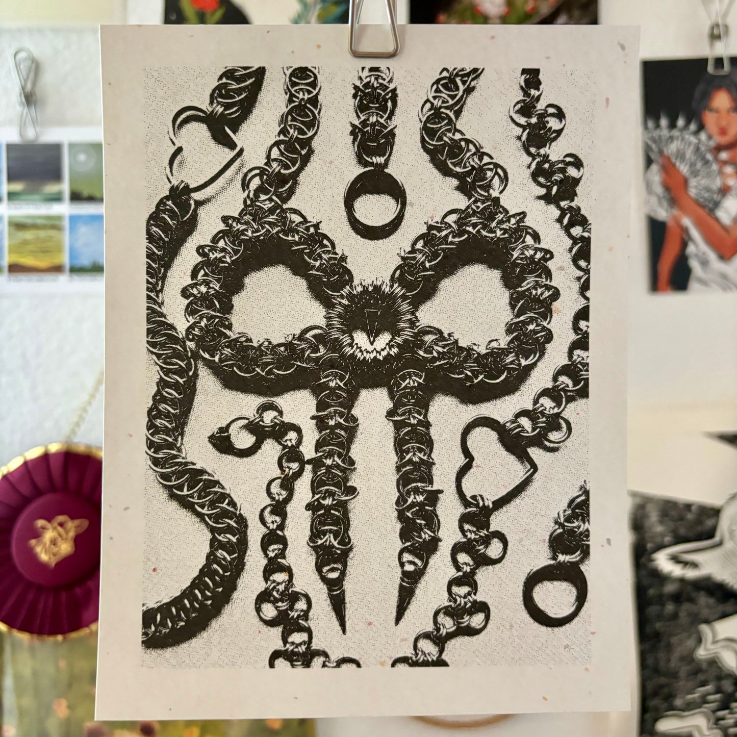 Chainmaille Bow Riso Prints