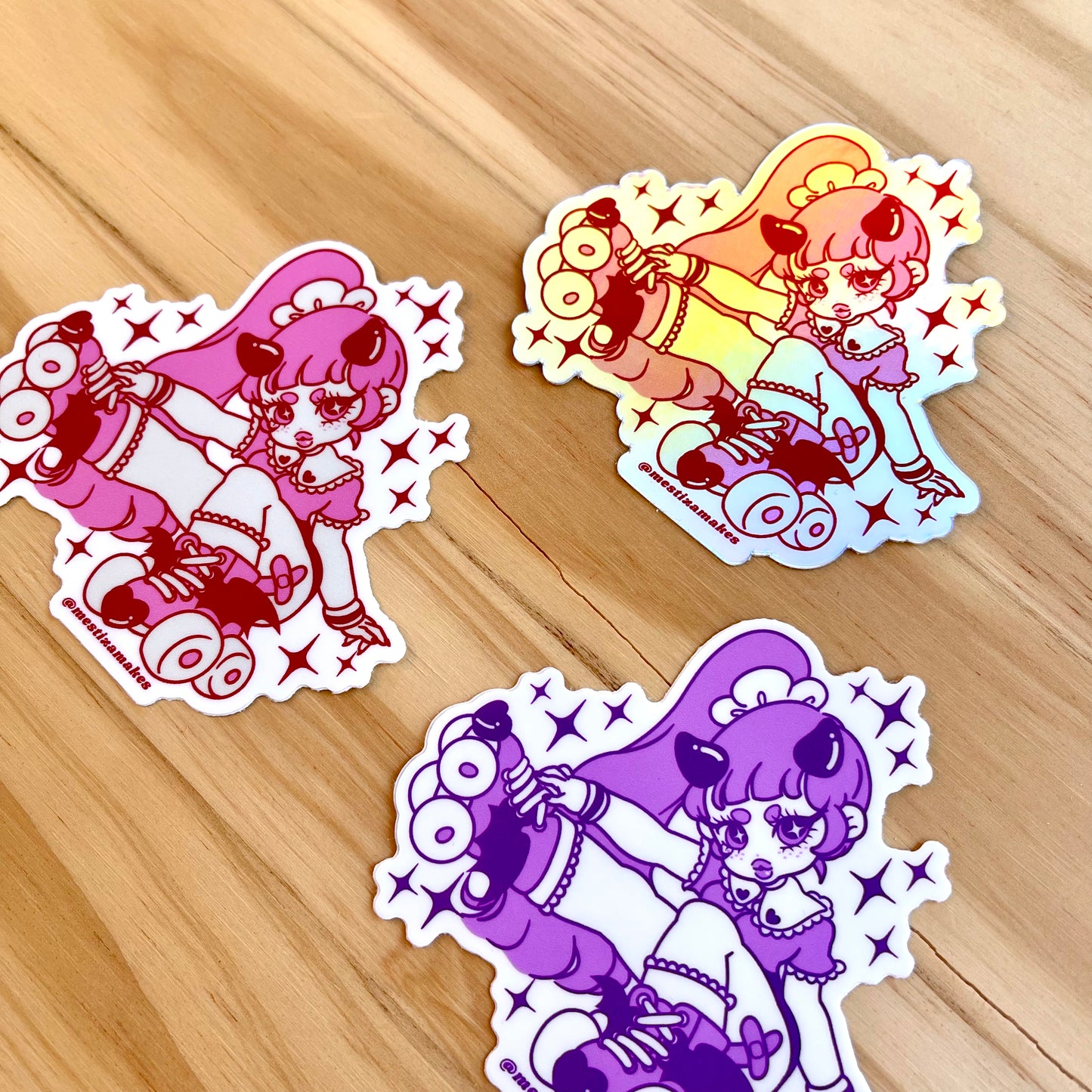 Skating Succubus Holo Sticker