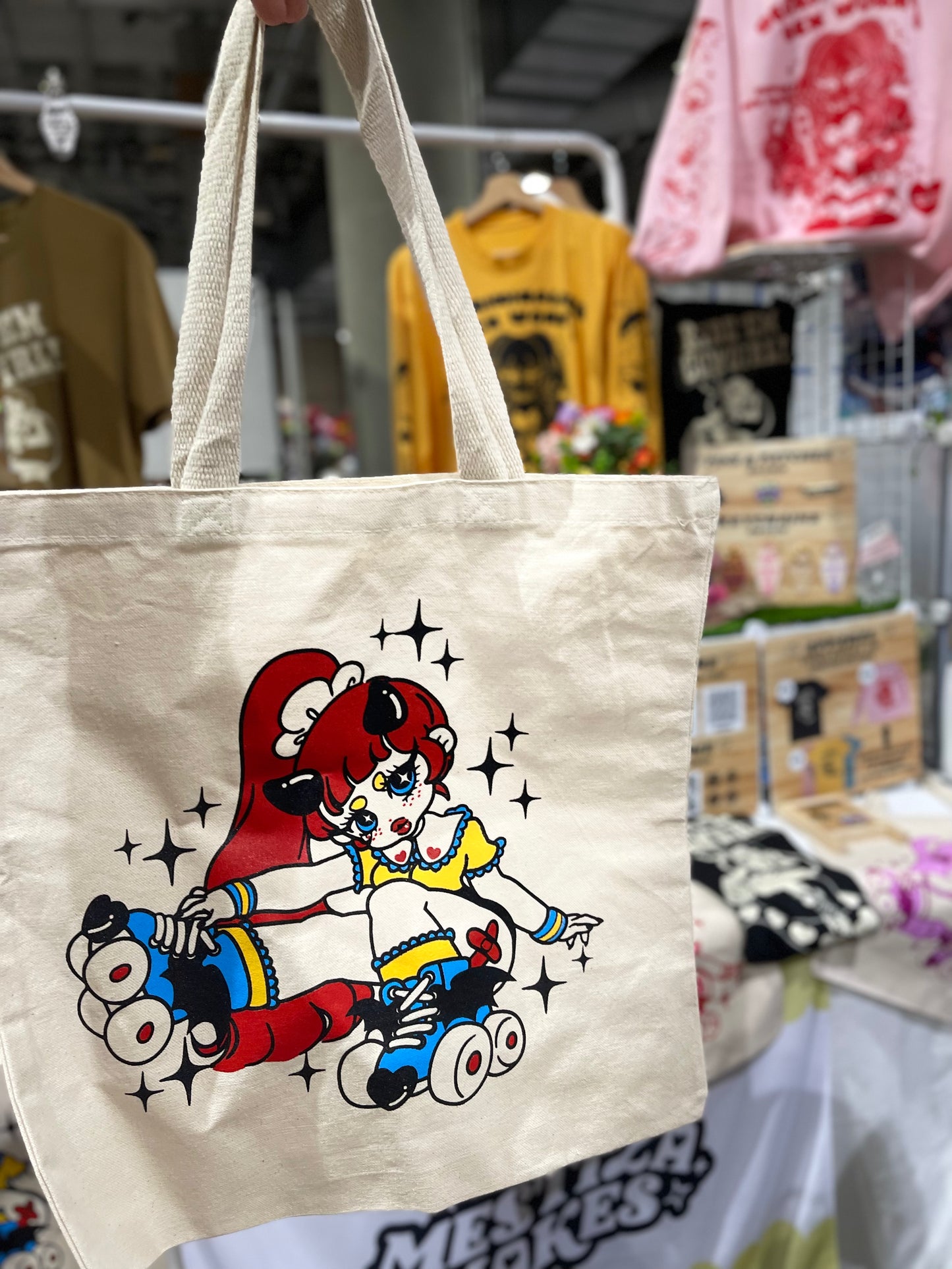 Clown Skating Babe Tote Bag