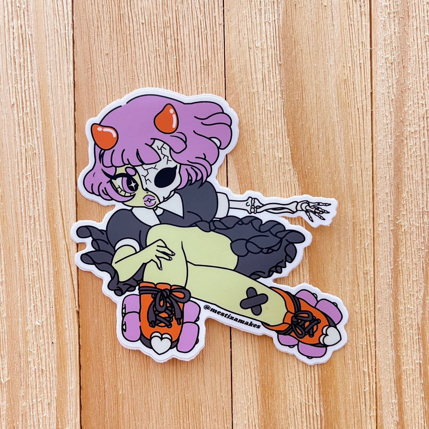 Coffin Skelebabe Sticker