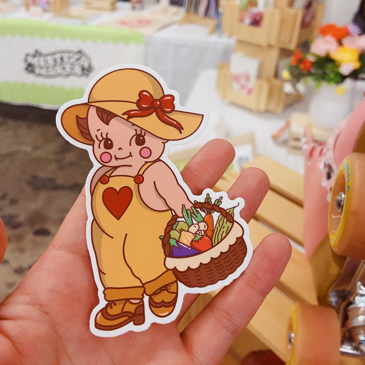 Farming Kewpie Sticker