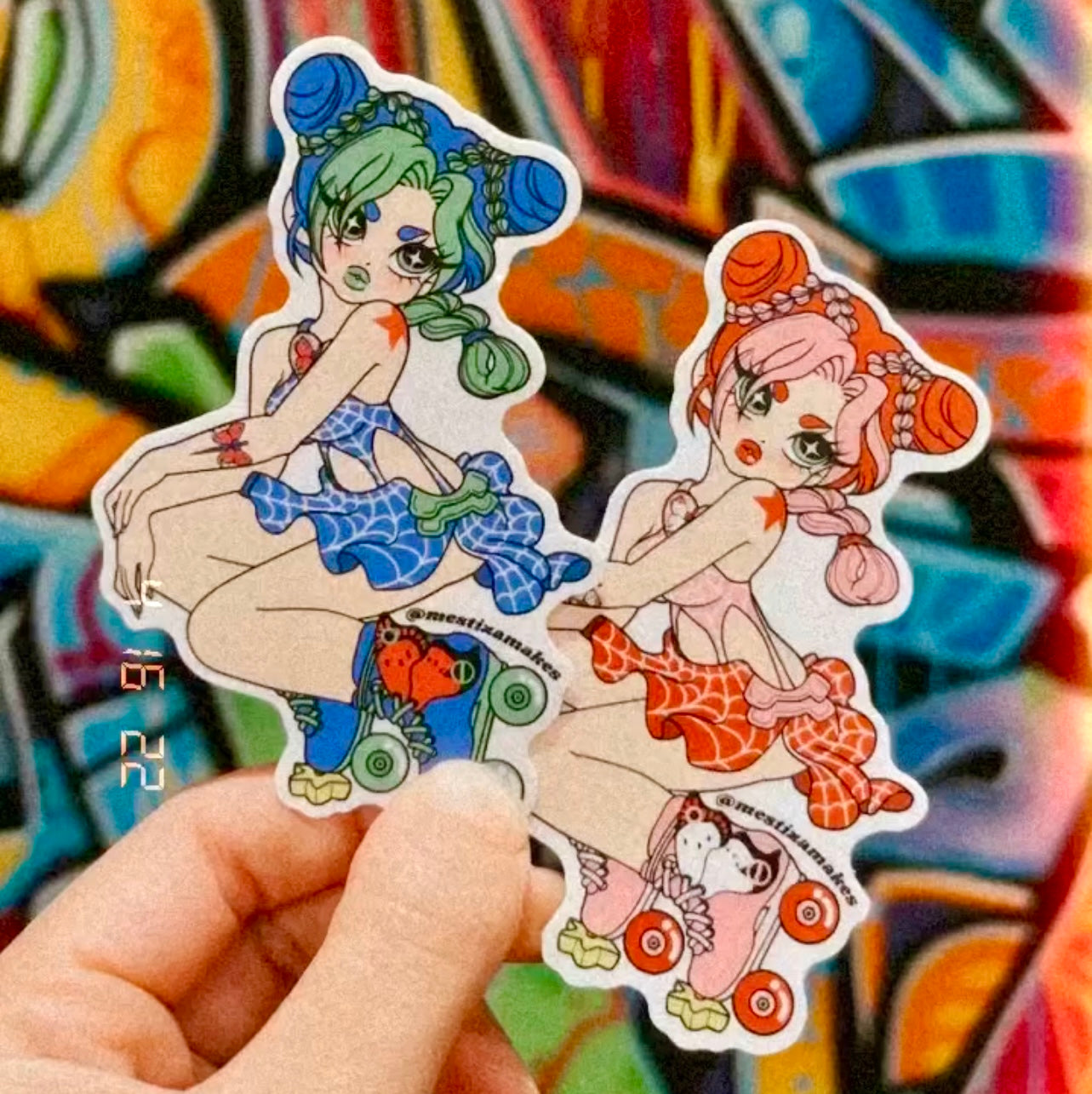 Spider Girl Skating Sticker