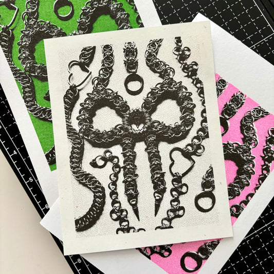 Chainmaille Bow Riso Prints