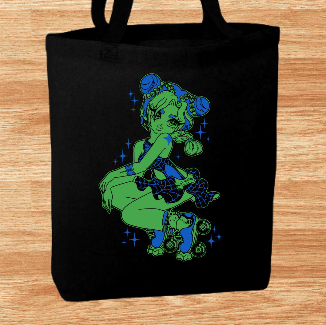 Spider Girl Skating Tote Bag