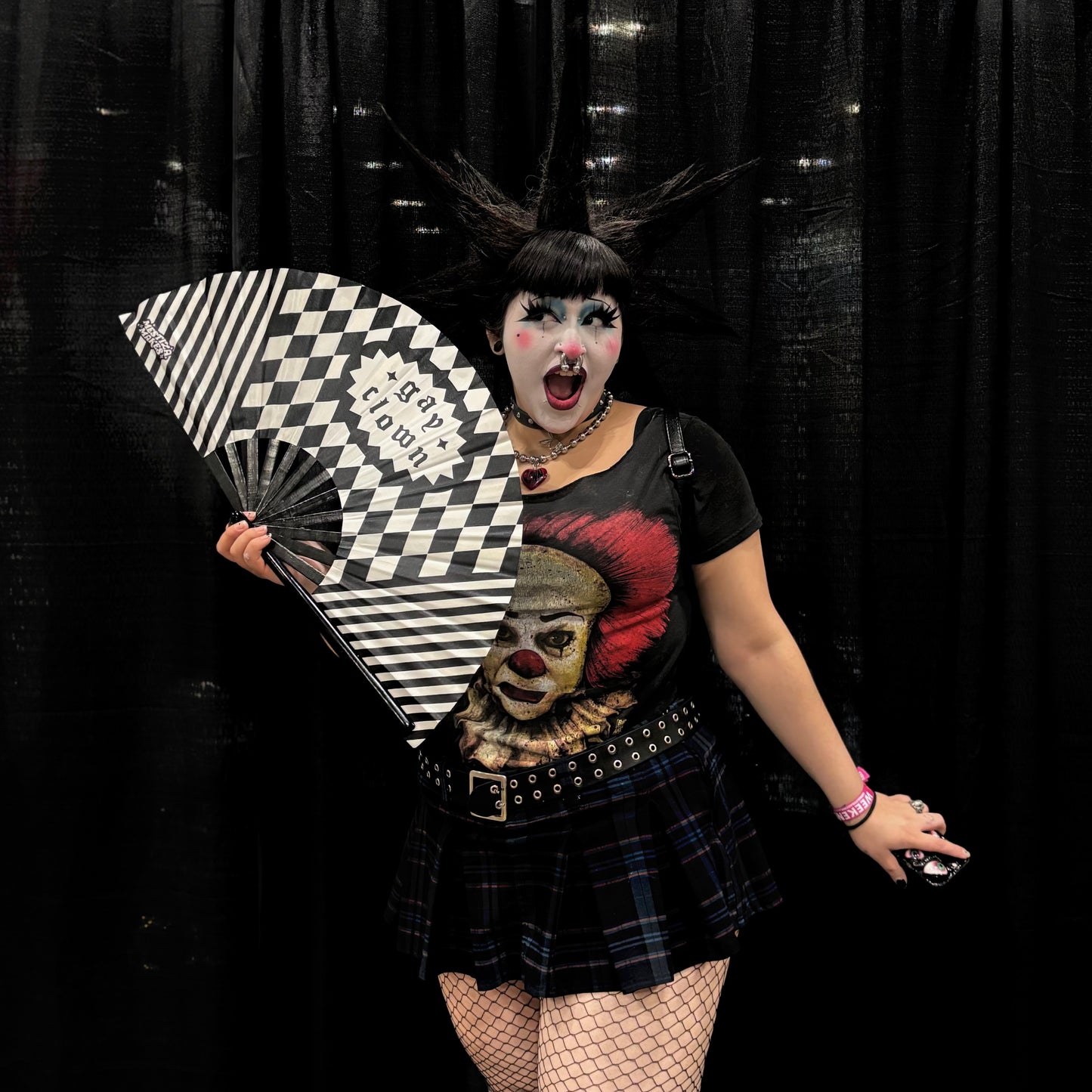 Gay Clown Bamboo Fan