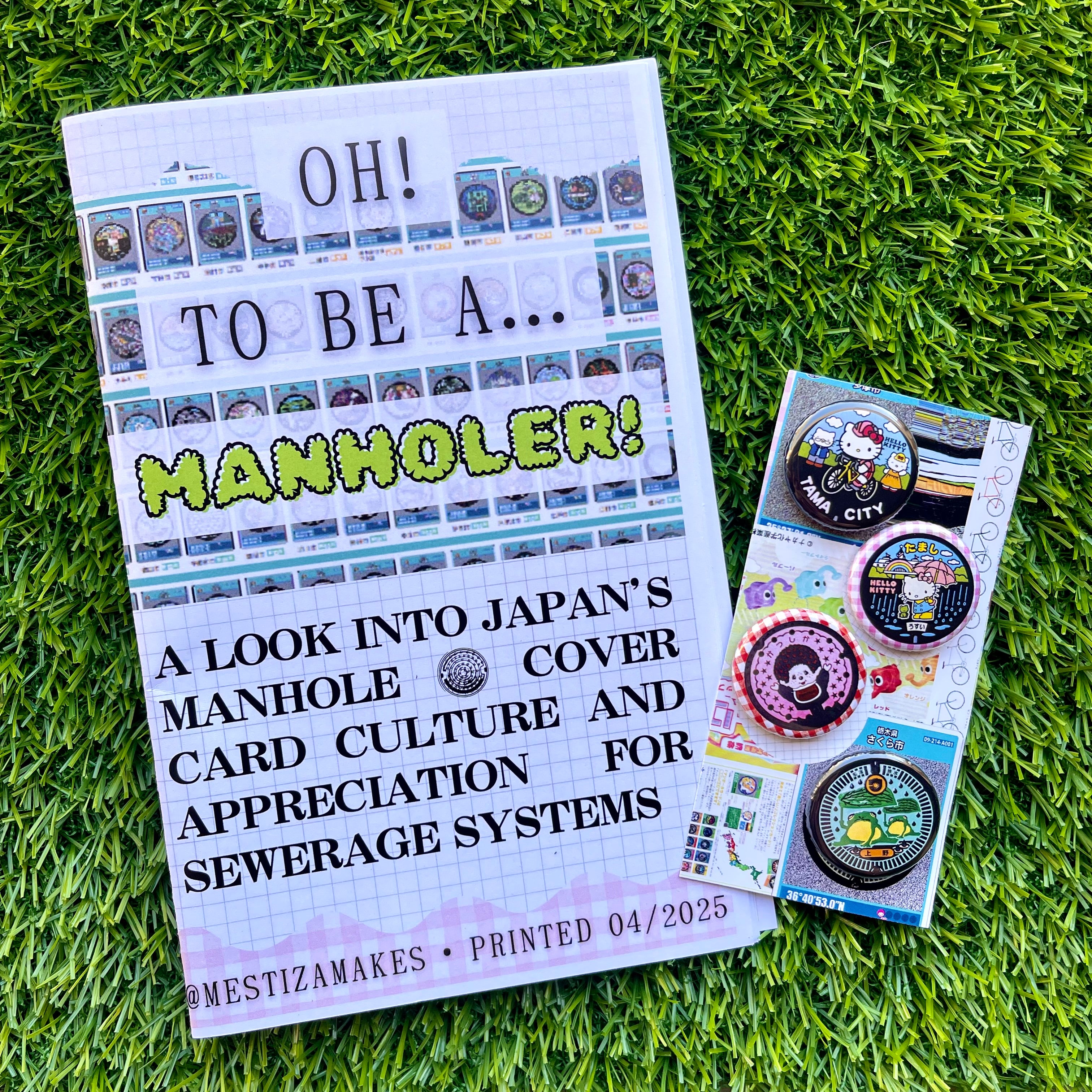 Manhole Cover Zine / Buttons – Mestiza Makes