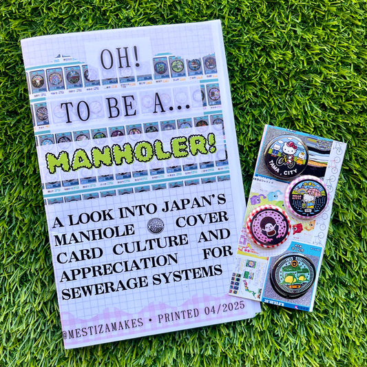 Manhole Cover Zine + Buttons