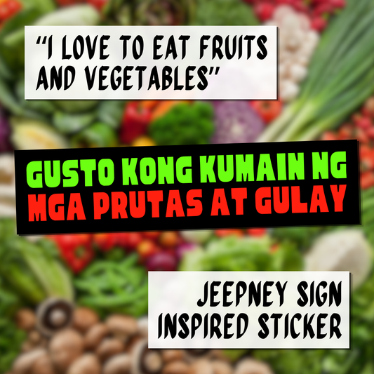 I Love Fruits and Veggies Sticker