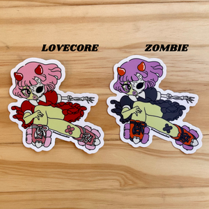 Coffin Skating Babe Sticker