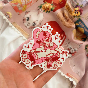 Skating Babe Sticker