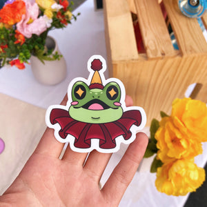Frog Clown Sticker